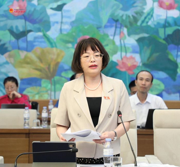 Phó Chủ nhiệm Ủy ban Khoa học, Công nghệ và Môi trường Nguyễn Thị Mai Phương phát biểu