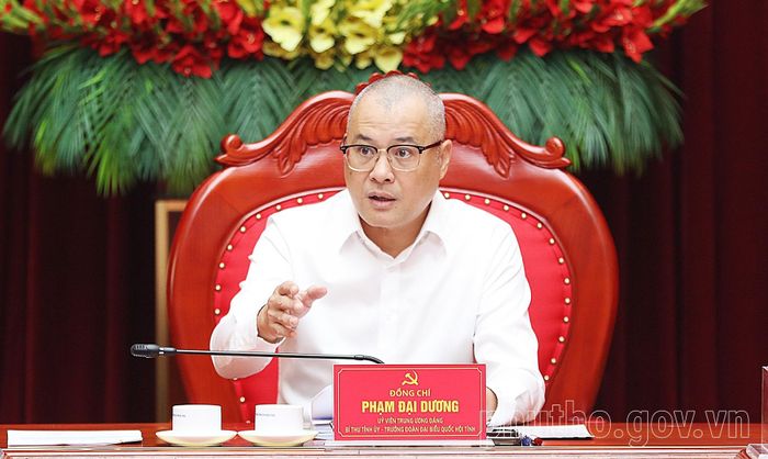 Bí thư Tỉnh ủy Phú Thọ Phạm Đại Dương phát biểu chỉ đạo tại hội nghị