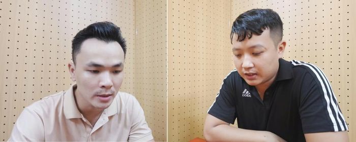 Hai đối tượng Đặng Hùng Vương và Đặng Hoàng Lợi tại Cơ quan ANĐT.