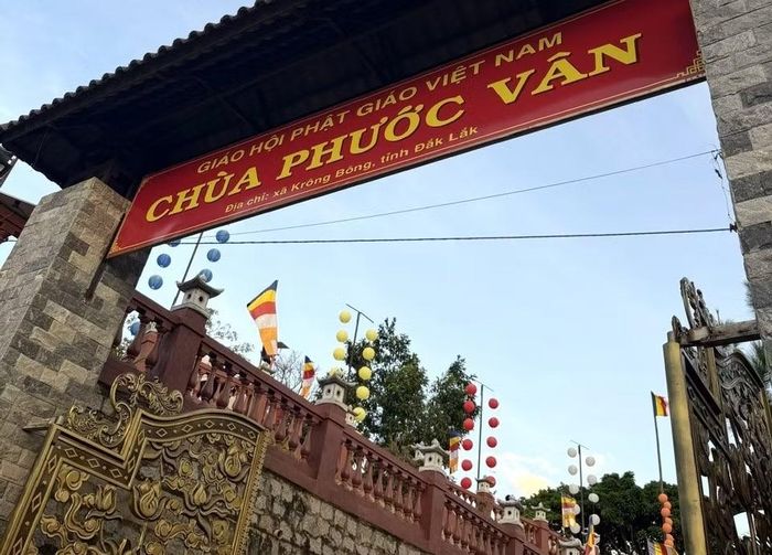 Chùa Phước Vân, nơi xảy ra vụ trộm.