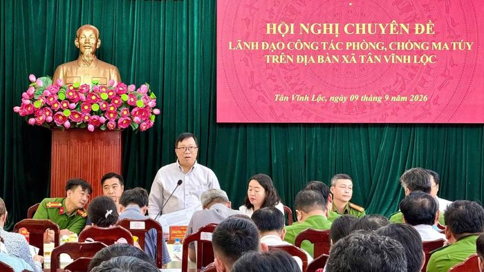 Lãnh đạo Đảng ủy, UBND xã Tân Vĩnh Lộc luôn quan tâm tới công tác phòng, chống ma túy.