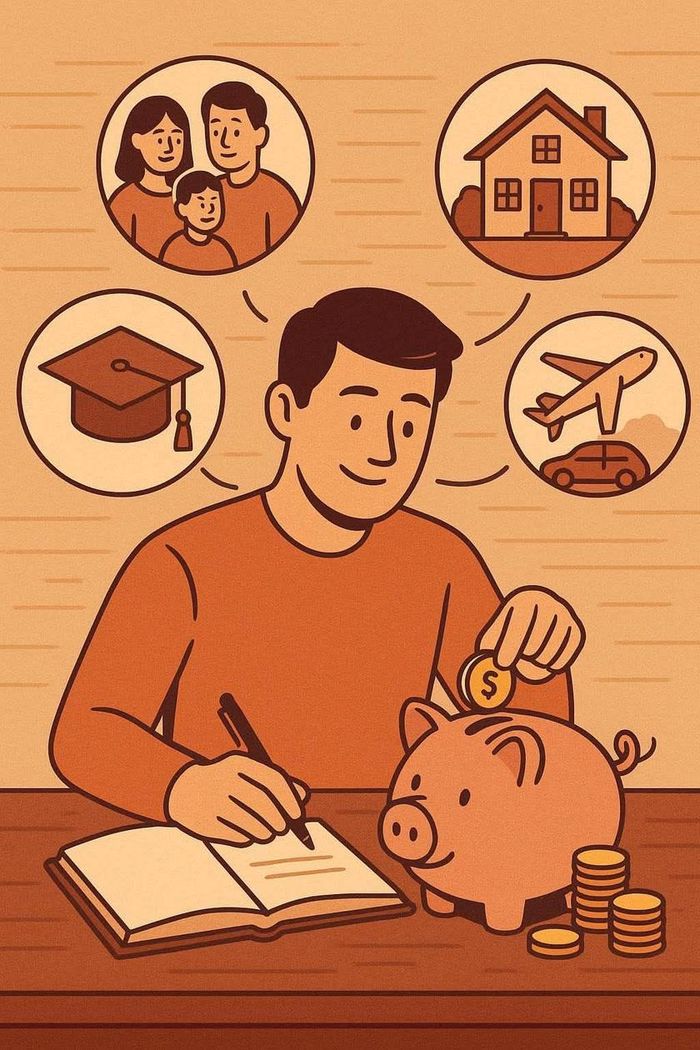 Thu nhập có thể đến từ tiền lương, tiền thưởng, hoạt động kinh doanh hoặc nhiều nguồn khác. Nhưng không phải toàn bộ thu nhập đều trở thành vốn. Một phần được sử dụng cho nhu cầu sinh hoạt, còn phần được giữ lại có thể trở thành nguồn lực để phục vụ những mục tiêu tài chính trong tương lai. Ảnh minh họa AI