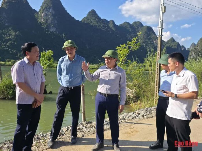 Chủ tịch UBND tỉnh Lê Hải Hòa khảo sát thực tế vị trí đề xuất đầu tư dự án điện mặt trời nổi trên lòng hồ thủy điện Tiên Thành.