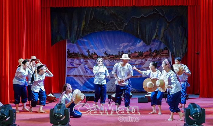 Các tiết mục phục vụ lễ Sene Dolta được dàn dựng công phu.