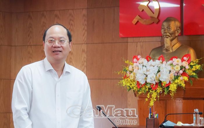 Bí thư Tỉnh uỷ Nguyễn Hồ Hải phát biểu giao nhiệm vụ.