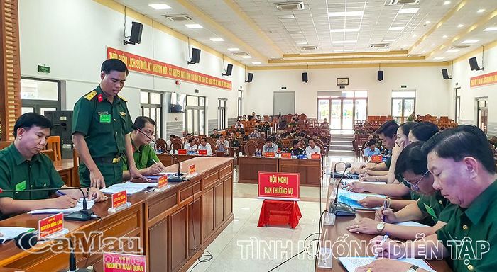 Diễn tập vận hành cơ chế tại Hội nghị Ban Thường vụ Đảng uỷ xã Long Điền.