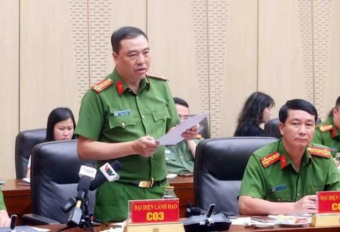 Đại diện các đơn vị nghiệp vụ của Bộ Công an thông tin về tiến độ điều tra các vụ án được dư luận quan tâm
