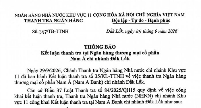 Nam A Bank Đắk Lắk còn thiếu hồ sơ chứng minh mục đích vay.