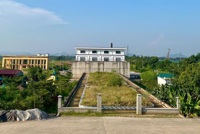 Cụm công trình đầu mối trạm bơm Văn Khê. Ảnh: Tùng Nguyễn.