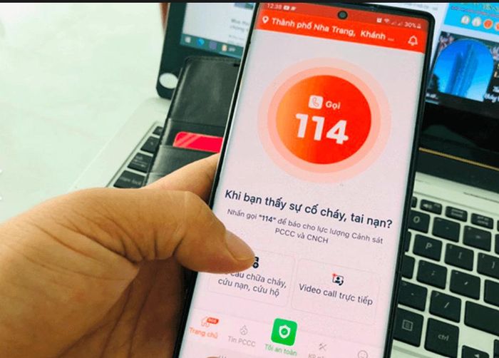 Ứng dụng báo cháy 114 thuận tiện cho người dân. Ảnh minh họa