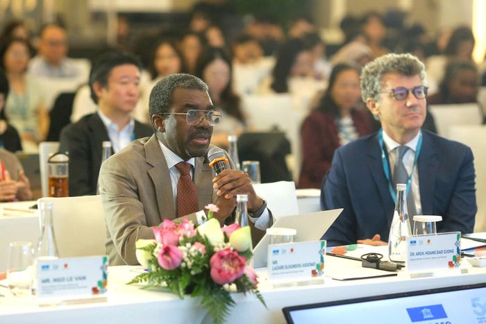 Ông Lazare Eloundou Assomo, Giám đốc Trung tâm Di sản Thế giới UNESCO. Ảnh: Khánh Huy
