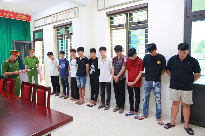 Cơ quan công an ra quyết định khởi tố đối với 10 bị can. Ảnh: Công an tỉnh Lào Cai.