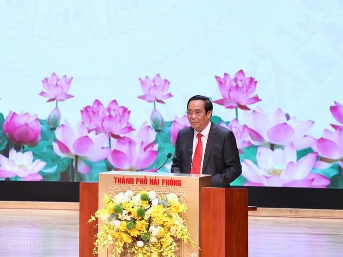 Chủ tịch Hội Người cao tuổi Việt Nam Nguyễn Thanh Bình phát biểu tại Lễ phát động. Ảnh: chinhphu.vn/Thu Giang
