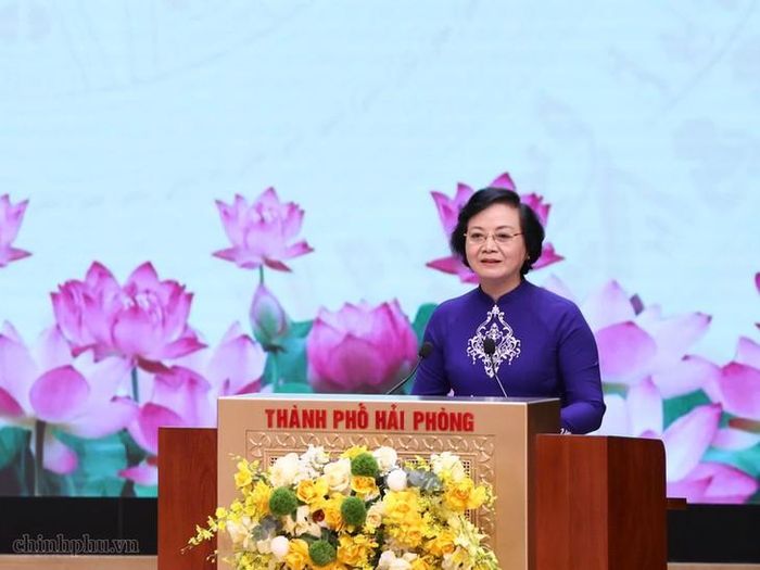 Phó Thủ tướng Phạm Thị Thanh Trà, Chủ tịch Ủy ban Quốc gia về người cao tuổi Việt Nam phát biểu tại Lễ phát động. Ảnh: chinhphu.vn/Thu Giang