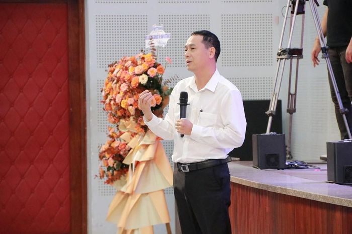TS Phạm Huy Quang, Hiệu trưởng Trường Đại học Sân khấu - Điện ảnh TP.HCM chia sẻ tại Liên hoan phim ngắn sinh viên “Góc nhìn trẻ 2026” do Trường Đại học Văn hóa TP.HCM tổ chức