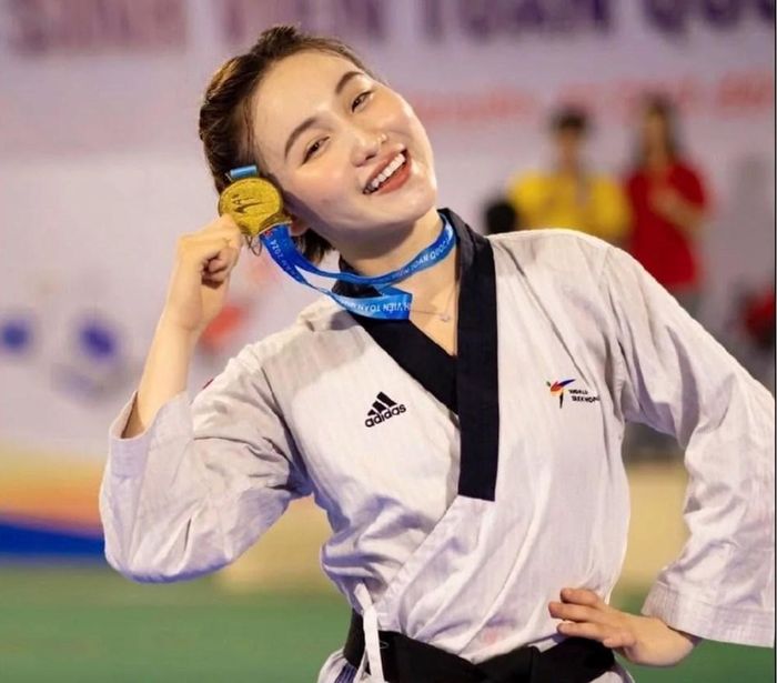 Tuyết Sang mang về tấm huy chương đầu tiên cho taekwondo Việt Nam tại ASIAD 2026. Ảnh: FBNV