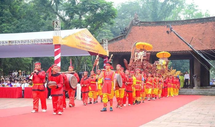 Nghi thức rước kiệu vua Lê Thái Tổ và Trung Túc Vương Lê Lai tại Lễ hội Lam Kinh 2026