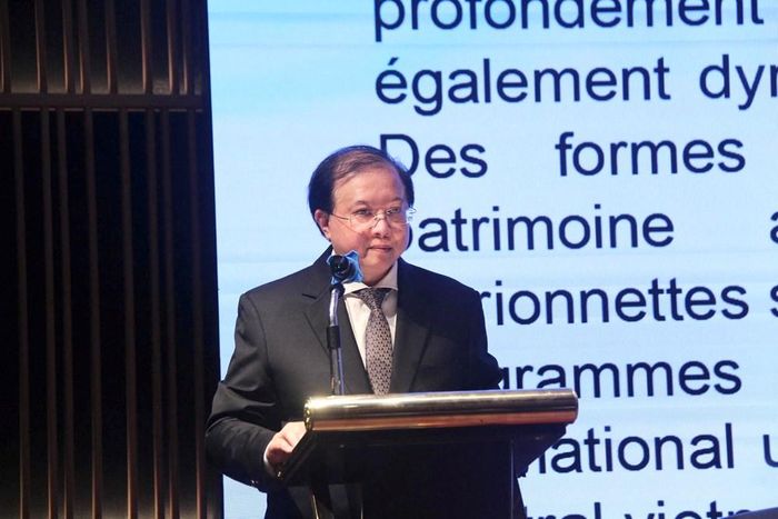 Thứ trưởng Bộ VHTTDL Tạ Quang Đông phát biểu