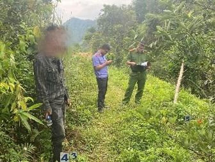 Cơ quan chức năng xác định hiện trường. Ảnh: Công an tỉnh Thái Nguyên