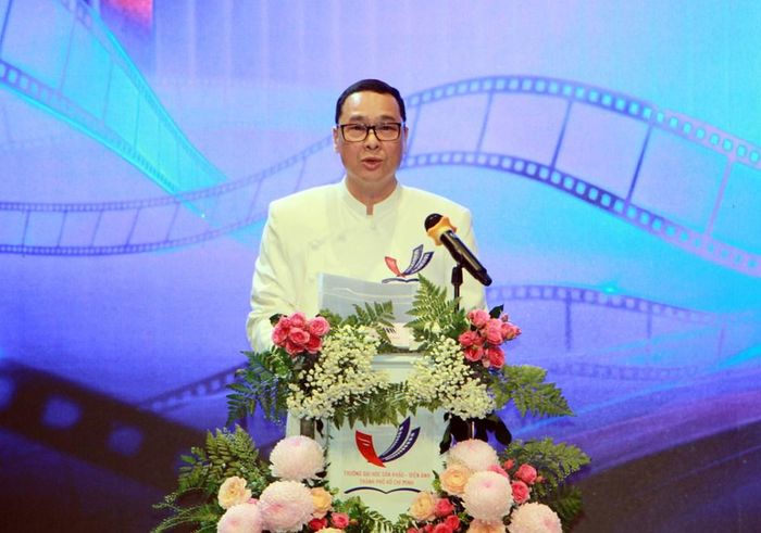 TS Phạm Huy Quang, Hiệu trưởng Trường Đại học Sân khấu - Điện ảnh TP.HCM, Trưởng Ban tổ chức phát biểu bế mạc Liên hoan phim