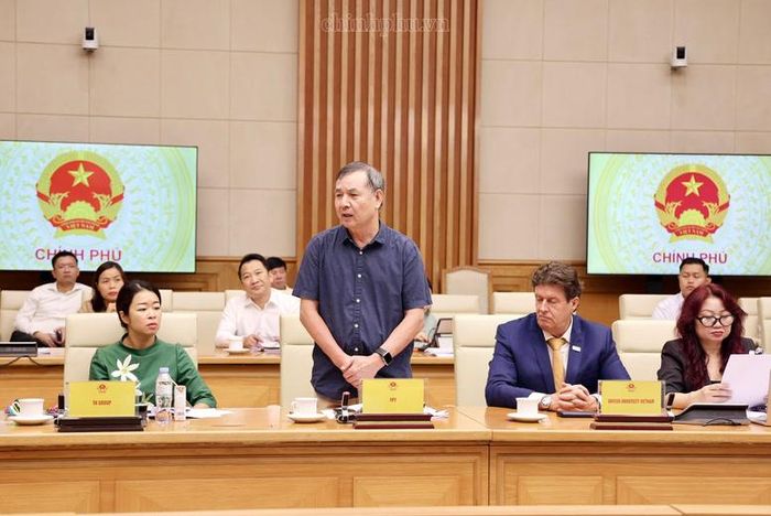 Đại diện các doanh nghiệp phát biểu - Ảnh: chinhphu.vn/Thu Sa