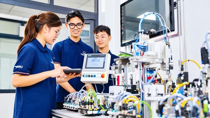 Đào tạo nhân lực bán dẫn tại Đại học Phenikaa. (Ảnh: NGỌC THƠM)