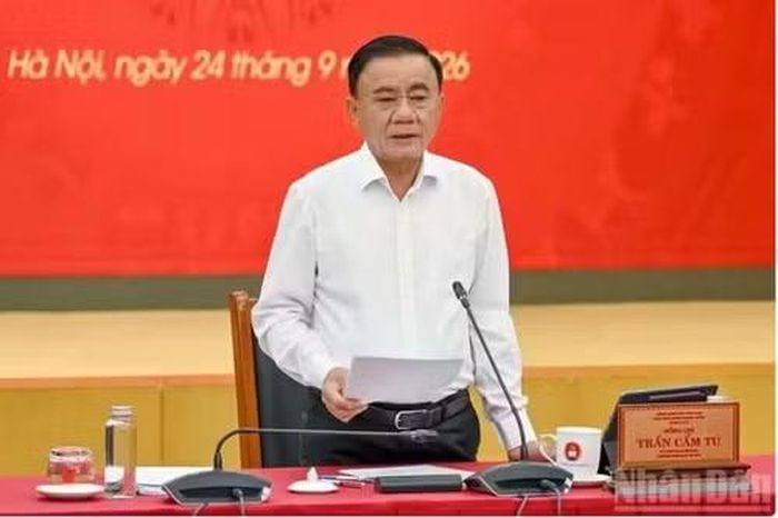 Đồng chí Trần Cẩm Tú, Ủy viên Bộ Chính trị, Thường trực Ban Bí thư. (Ảnh: THỦY NGUYÊN)