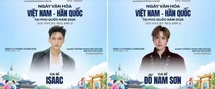 Chương trình có sự góp mặt của ca sĩ Đỗ Nam Sơn và ca sĩ Isaac. (Ảnh: Ban tổ chức cung cấp)