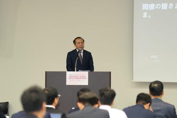 Ông Vũ Hải Quân, Bộ trưởng Khoa học và Công nghệ phát biểu tại Diễn đàn công nghệ số Việt Nam-Nhật Bản 2026. (Ảnh: Ban tổ chức)