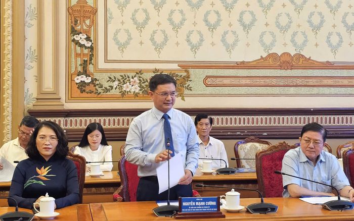  Phó Chủ tịch UBND TPHCM Nguyễn Mạnh Cường phát biểu tại sự kiện. 