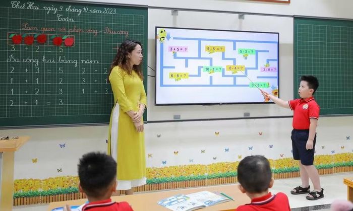 Một lớp học trên địa bàn phường Ba Đình (Hà Nội).