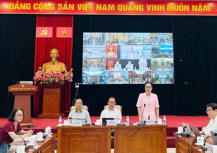 Thứ trưởng Nguyễn Thị Quyên Thanh phát biểu tại hội nghị.