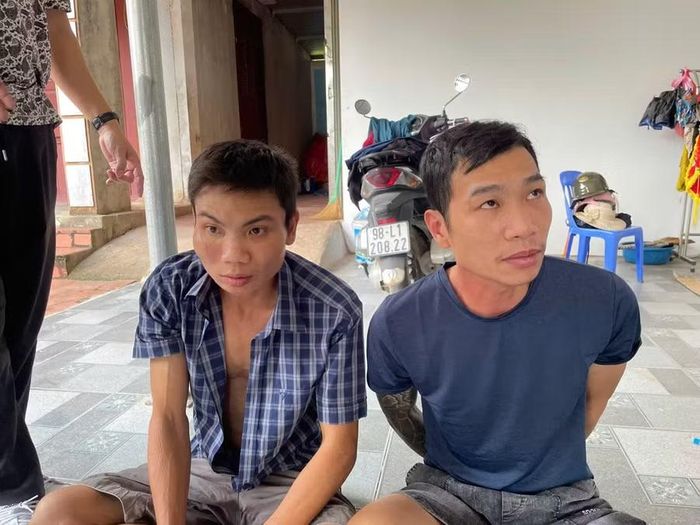 2 đối tượng trong 4 đối tượng vừa bị khởi tố. Ảnh: Công an tỉnh Hưng Yên