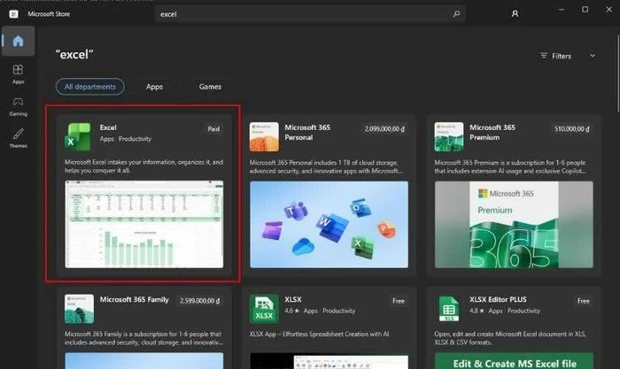 Mở Microsoft Store trên máy tính Windows.