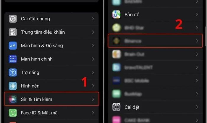 Nhấn Ứng dụng, sau đó tìm đến ứng dụng.