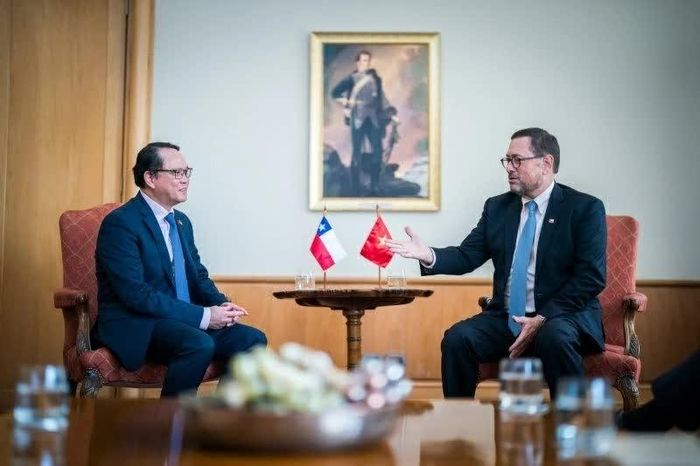 Cuộc gặp góp phần đưa quan hệ Việt Nam-Chile tiếp tục phát triển tích cực, trong năm hai nước kỷ niệm 55 năm thiết lập quan hệ ngoại giao. (Nguồn: ĐSQ Việt Nam tại Chile)