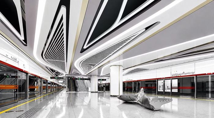 Phối cảnh thiết kế ga ngầm Tao Đàn của metro Bến Thành - Tham Lương, tương lai sẽ kết nối tuyến Thủ Dầu Một và số 3. Ảnh: MAUR.