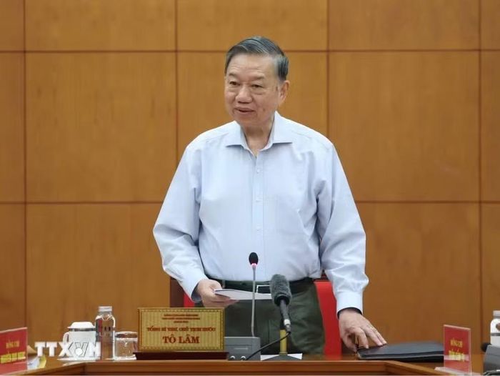 Tổng Bí thư, Chủ tịch nước Tô Lâm phát biểu tại buổi làm việc. Ảnh: TTXVN.
