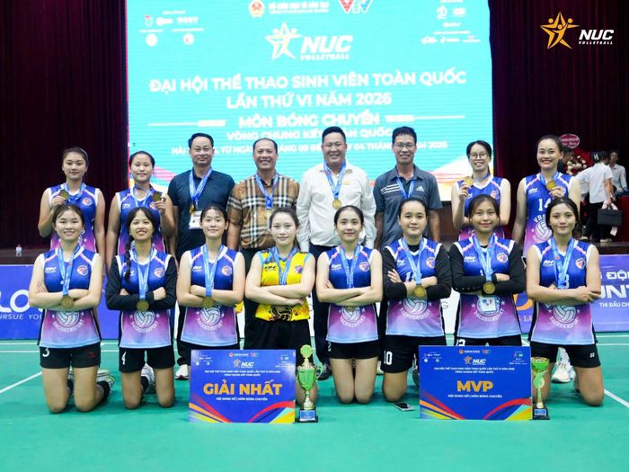 Đại học TDTT Đà Nẵng vô địch bóng chuyền nữ NUC 2026