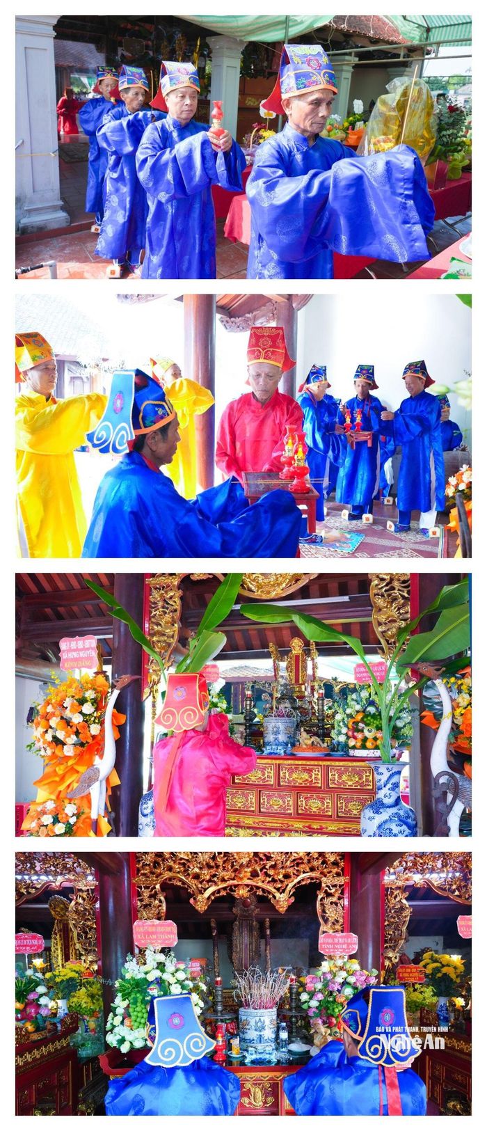 Nghi thức Đại tế tại Lễ tưởng niệm Vua Lê Thái Tổ và các nghĩa quân. Ảnh: Mai Hoa