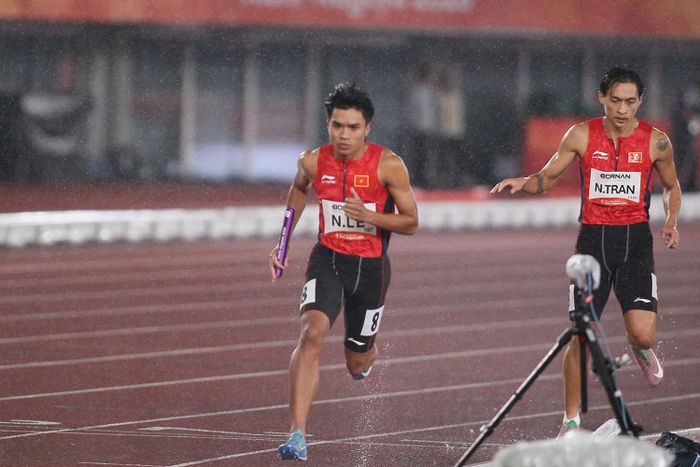  Ngọc Phúc chơi tốt ở nội dung tiếp sức 4x400m nam. Ảnh Internet. 