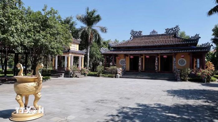 Di tích Kiến trúc nghệ thuật cấp Quốc gia Văn Thánh-Khổng Miếu ở phường Bàn Thạch, thành phố Đà Nẵng. (Ảnh: Đỗ Trưởng/TTXVN)