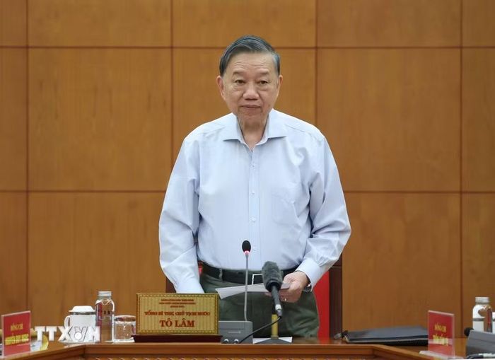 Tổng Bí thư, Chủ tịch nước Tô Lâm phát biểu chỉ đạo. (Ảnh: Thống Nhất/TTXVN)