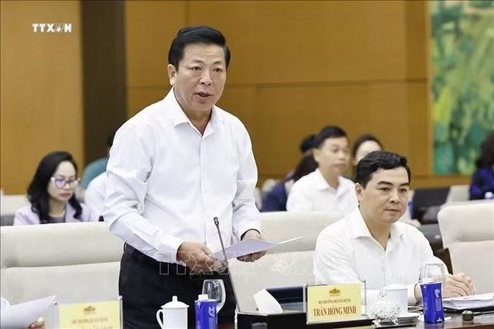 Bộ trưởng Bộ Xây dựng Trần Hồng Minh phát biểu. Ảnh: Doãn Tấn/TTXVN