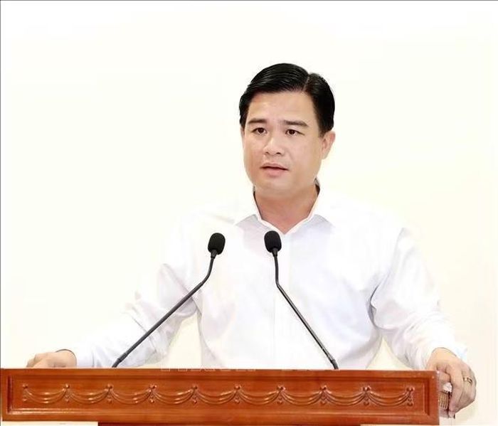 Đồng chí Trần Viết Cường, Vụ trưởng Vụ Cơ sở đảng, đảng viên, Ban Tổ chức Trung ương phát biểu khai mạc hội thảo. Ảnh: Phương Hoa/TTXVN