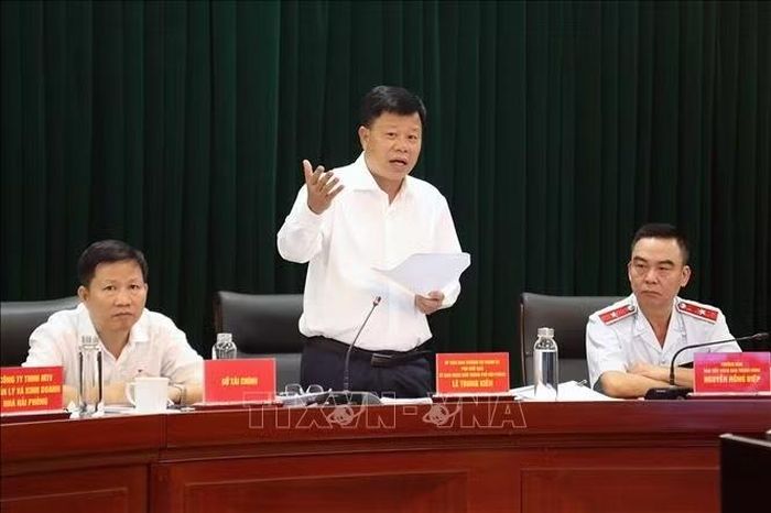 Ông Lê Trung Kiên, Phó Chủ tịch UBND thành phố Hải Phòng phát biểu. Ảnh: Hoàng Ngọc/TTXVN