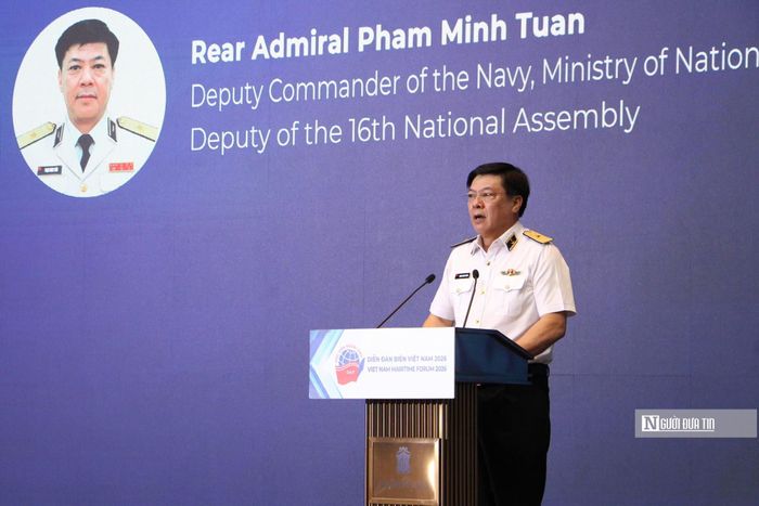 Chuẩn Đô đốc Phạm Minh Tuấn - Phó Tư lệnh Quân chủng Hải quân, Bộ Quốc phòng, Đại biểu Quốc hội Khóa XVI (Ảnh: Việt Anh).
