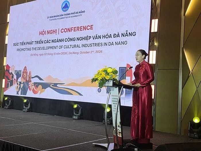 Phó Chủ tịch UBND TP Đà Nẵng Nguyễn Thị Anh Thi phát biểu tại hội nghị.