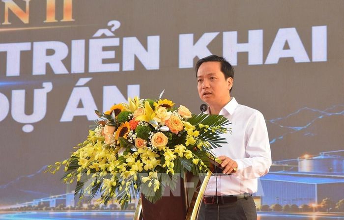 Đồng chí Lê Hải Hòa, Ủy viên Dự khuyết Ban Chấp hành Trung ương Đảng, Phó Bí thư Tỉnh ủy, Chủ tịch UBND tỉnh, phát biểu. Ảnh: Chu Hiệu-TTXVN 