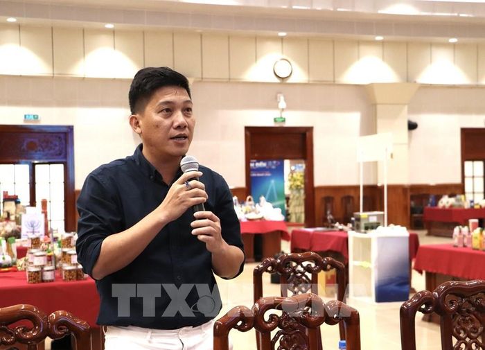 Ông Đỗ Đăng Khoa, Giám đốc Công ty TNHH Green Is Gold, phát biểu tại Diễn đàn. Ảnh: Hồng Nhung – TTXVN